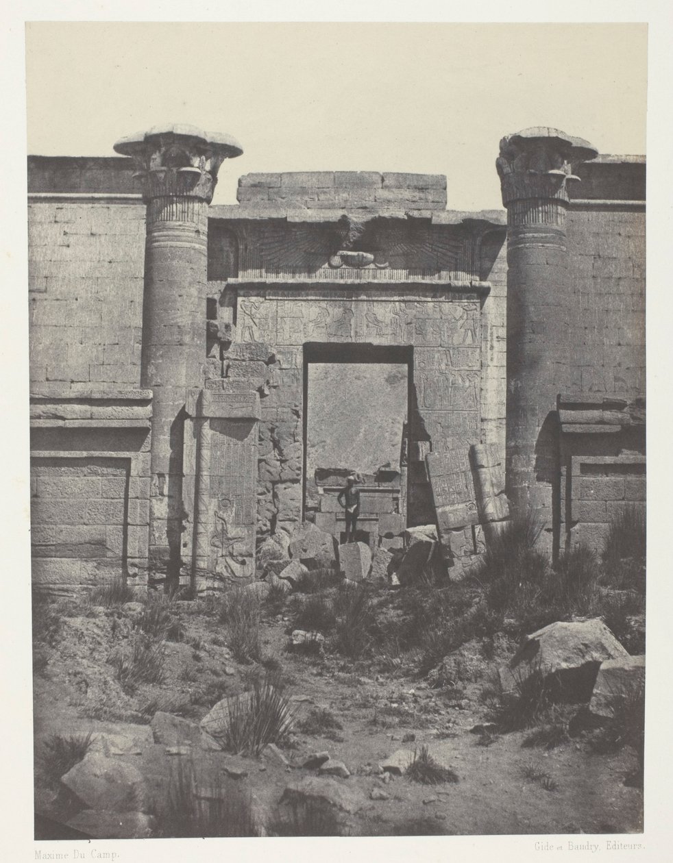 Medinet-Habou, Propylaea of Thutmoseum; Theben av Maxime Du Camp