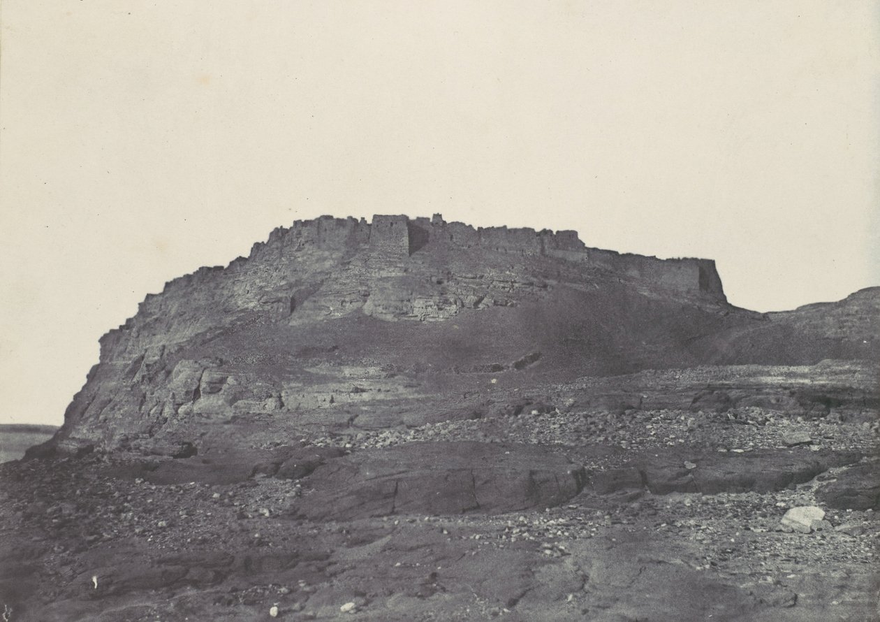 Nubia. Ibrym festning Ancient Premmis. Utsikt mot sør., 1850. av Maxime Du Camp