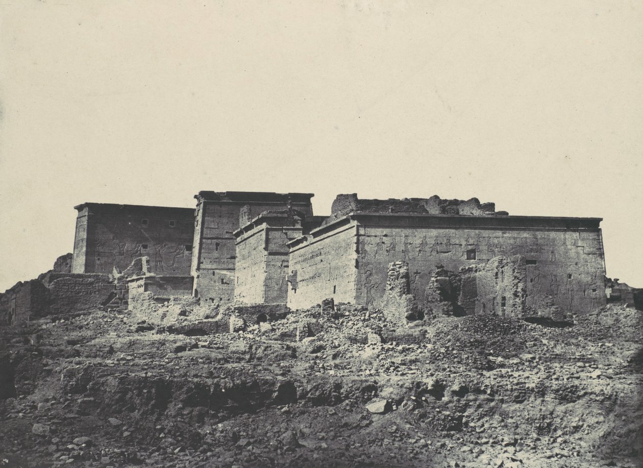 Nubia. Great Temple of Isis, A Philoe. Generell utsikt tatt fra nord, 1850. av Maxime Du Camp