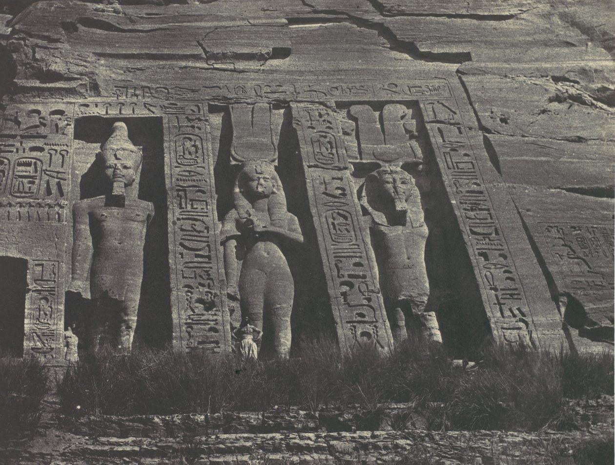 Nubia. Ibsamboul. Den nordlige delen av Speos of Hathor, 1850. av Maxime Du Camp