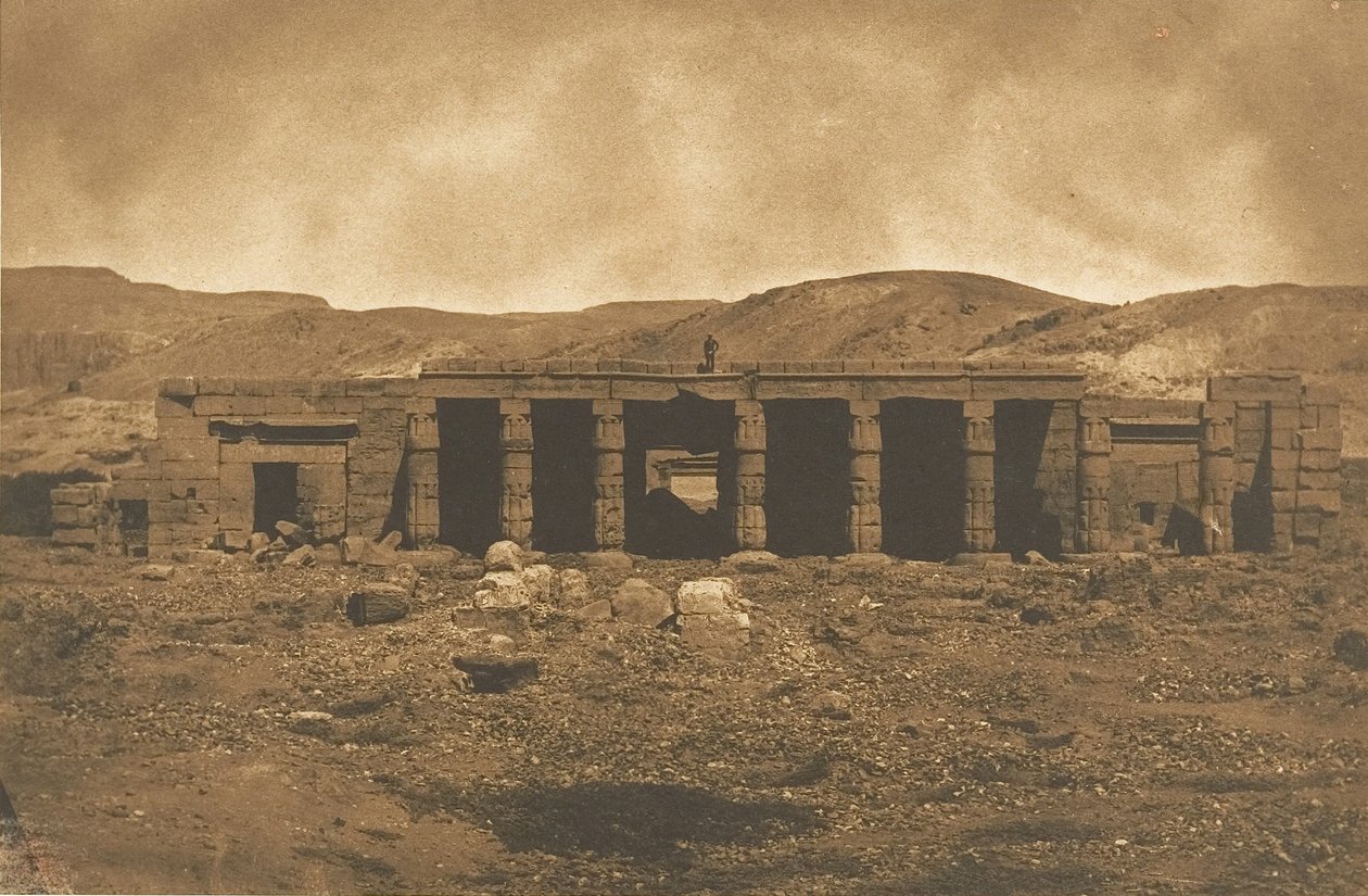 Gournah Menephteun-palasset i Theben, 1849-50. av Maxime Du Camp