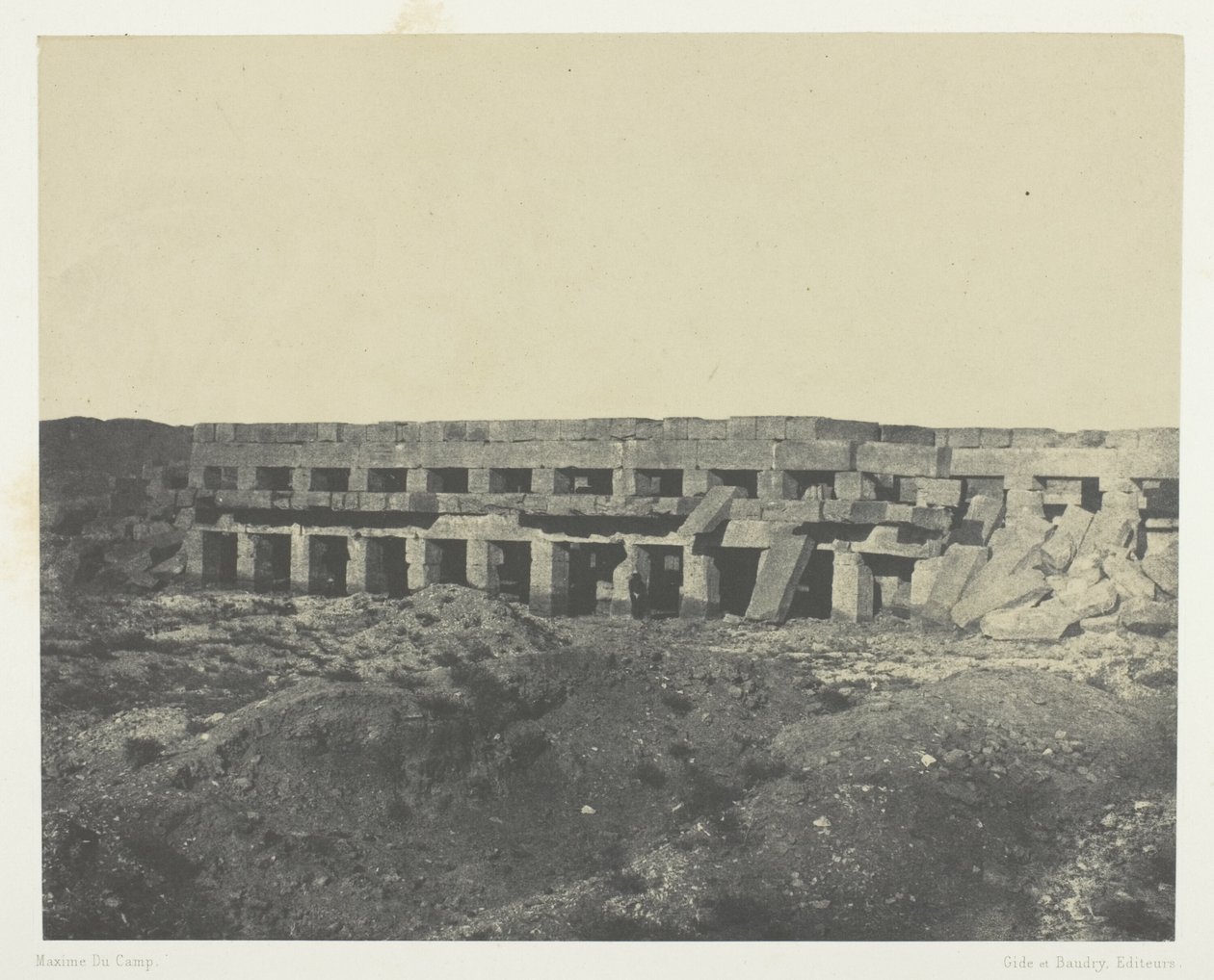 Karnak Palace, Private Apartments of the Palace, Promenade of Tothmes III; Theben av Maxime Du Camp