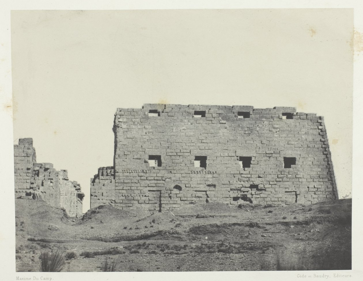 Karnak Palace, Great Pylones of the South West; Theben av Maxime Du Camp