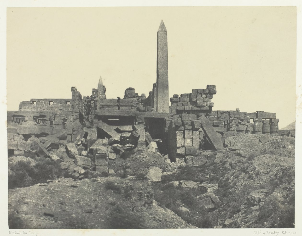 Karnak Palace, Granite Sanctuary and Hypostyle Hall, Theben, 184951, trykt 1852. av Maxime Du Camp