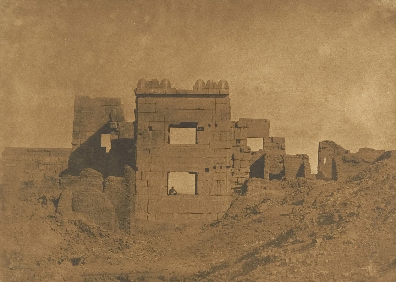 Paviljong eller Gyneceum av Rhamses-Meiamoun, i Medinet-habou, 1849-50. av Maxime Du Camp