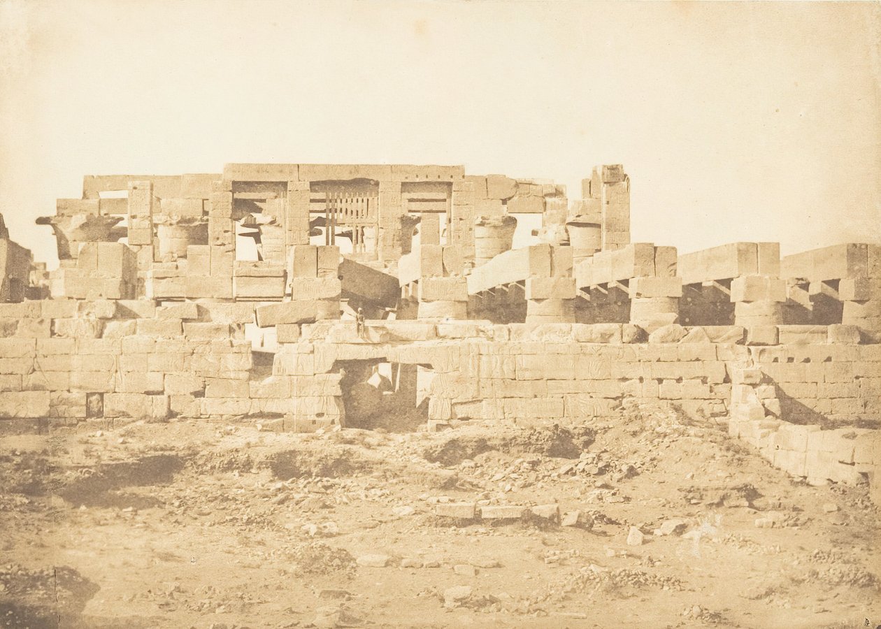 Den sørlige døren til Hypostyle Hall of Palace of Karnac Thebes, 1849-50. av Maxime Du Camp