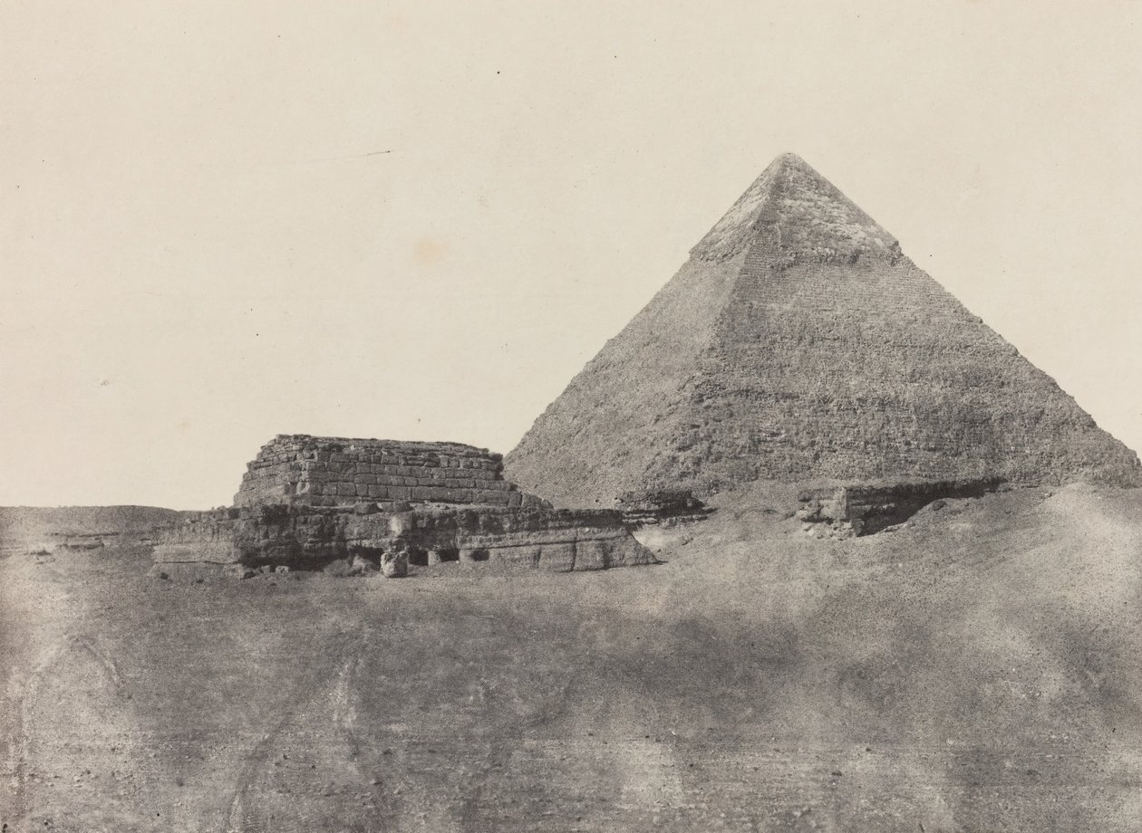 Pyramid of Chephren, Midt-Egypt, 184951, trykt 1852. av Maxime Du Camp