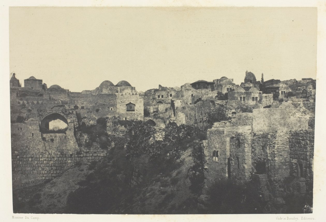 Vestkvarteret, Jerusalem; Palestina av Maxime Du Camp