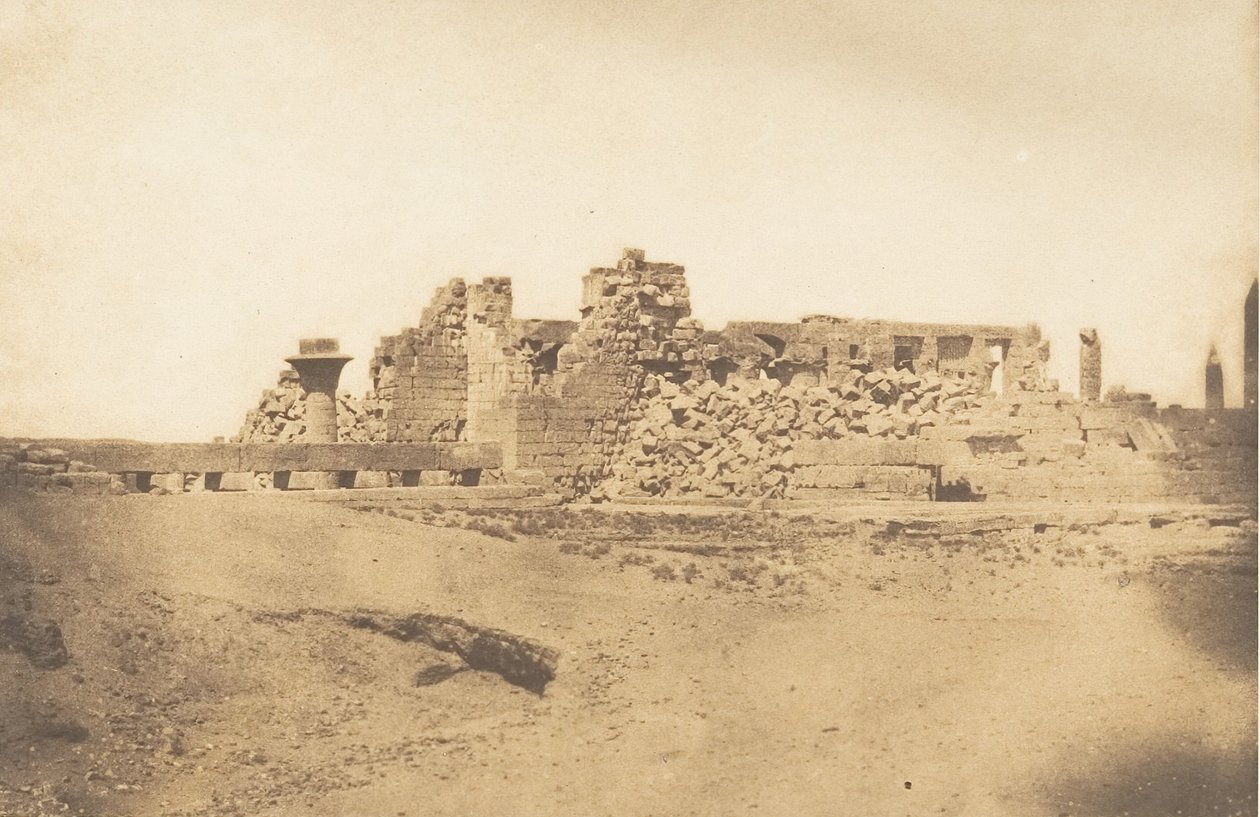Ruinene av Hypostyle Hall of Palace of Karnac - Utsikt tatt fra sørvest, 1849-50. av Maxime Du Camp