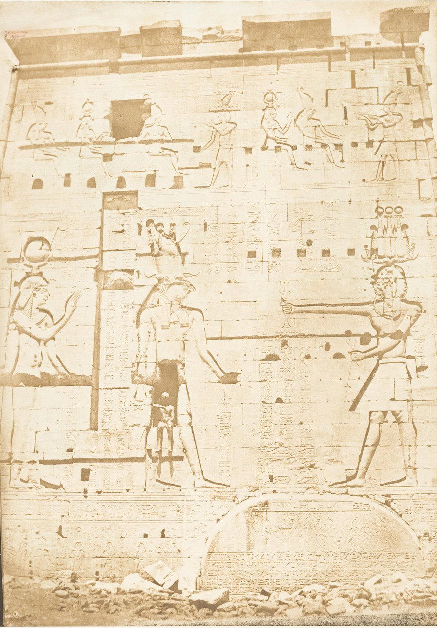 Andre pylon av Isis-tempelet, i Philae, 13. april 1850. av Maxime Du Camp