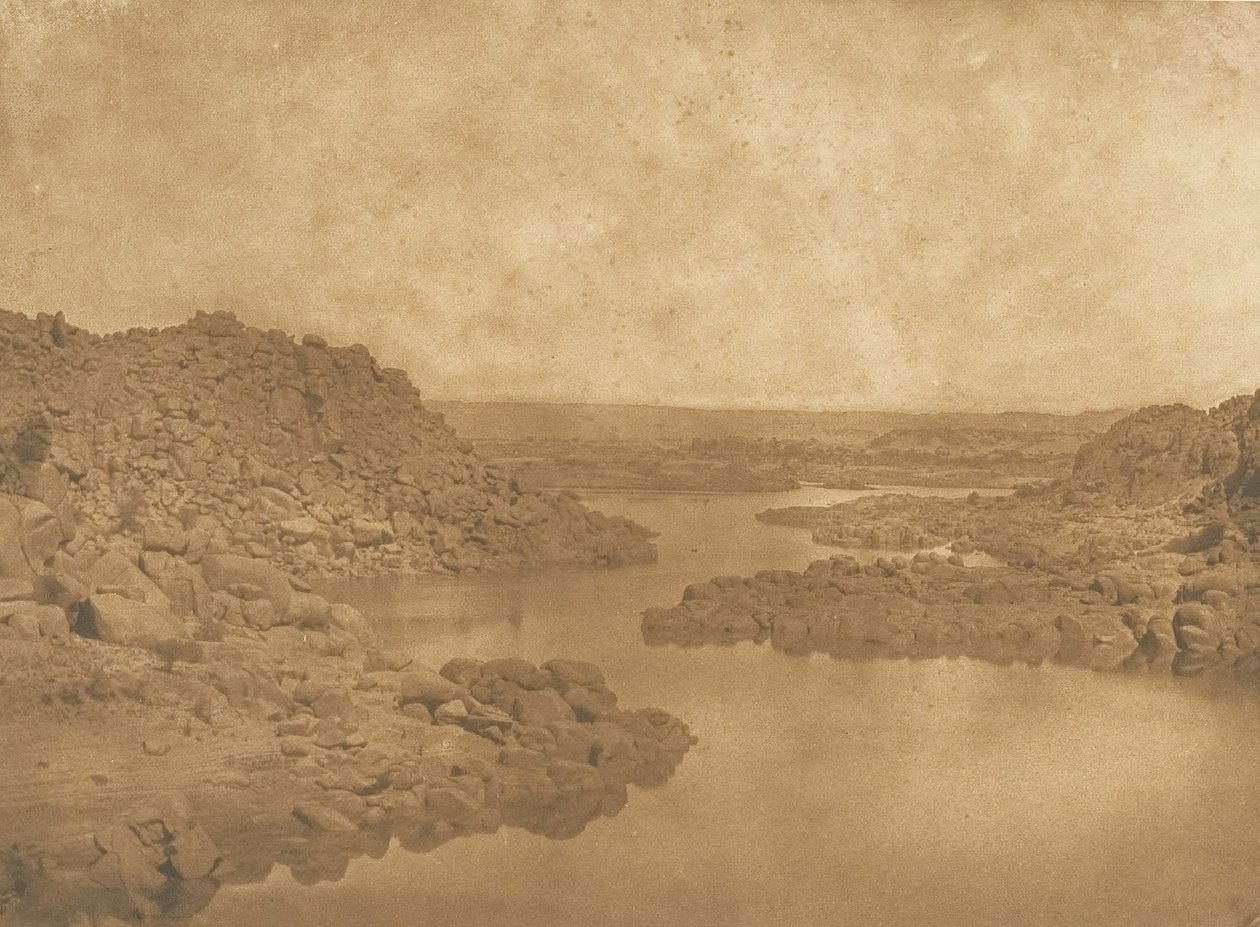 Utgang fra den første katarakten på S.E.-siden, 1849-50. av Maxime Du Camp
