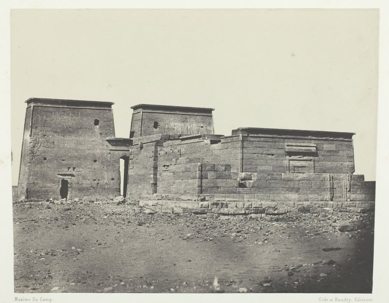 Det gamle Pselcis Dakkeh-tempelet, Nubia, 184951, trykt 1852. av Maxime Du Camp