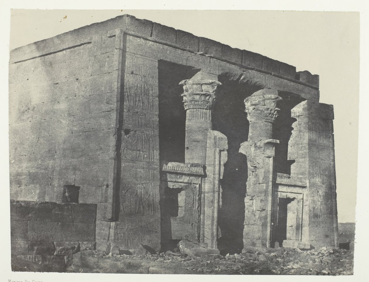 Temple De Dakkeh, Naos, Nubia, 184951, trykt 1852. av Maxime Du Camp