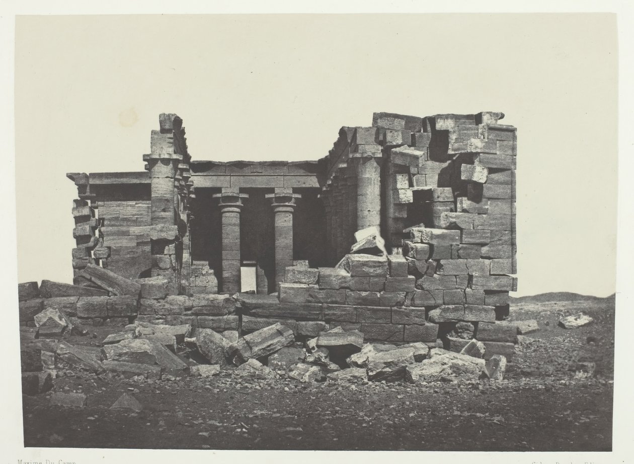 Temple De Maharakkah Hiera Sycaminos Des Grecs, Nubie, 184951, trykt 1852. av Maxime Du Camp