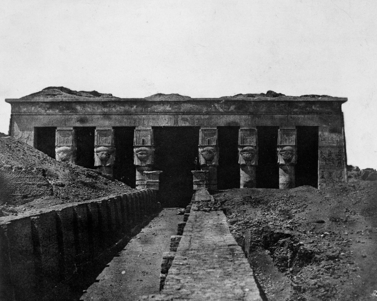 Temple of Denderah, Øvre Egypt, 1852 av Maxime Du Camp