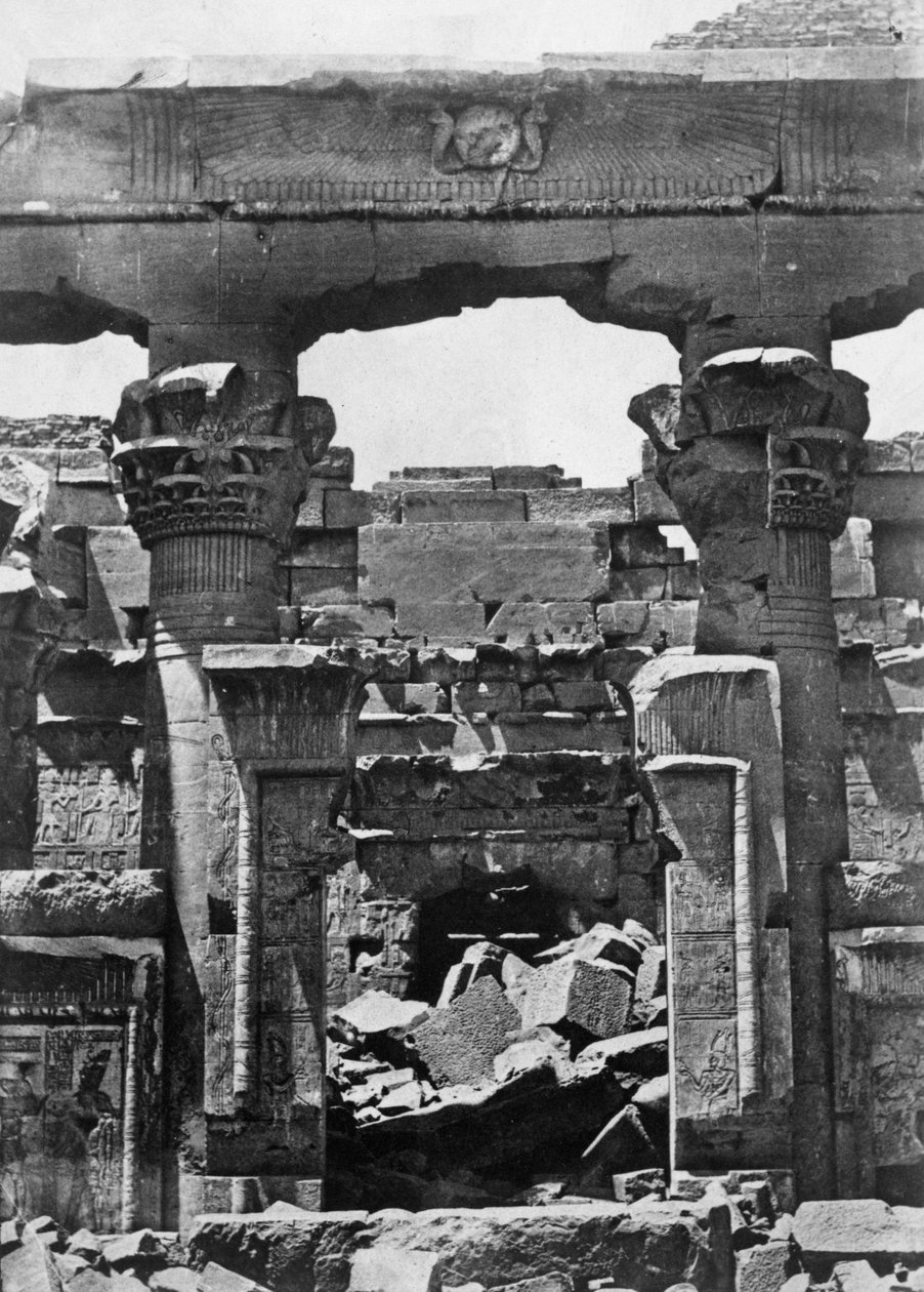 Tempelruiner, Egypt, 1852. av Maxime Du Camp