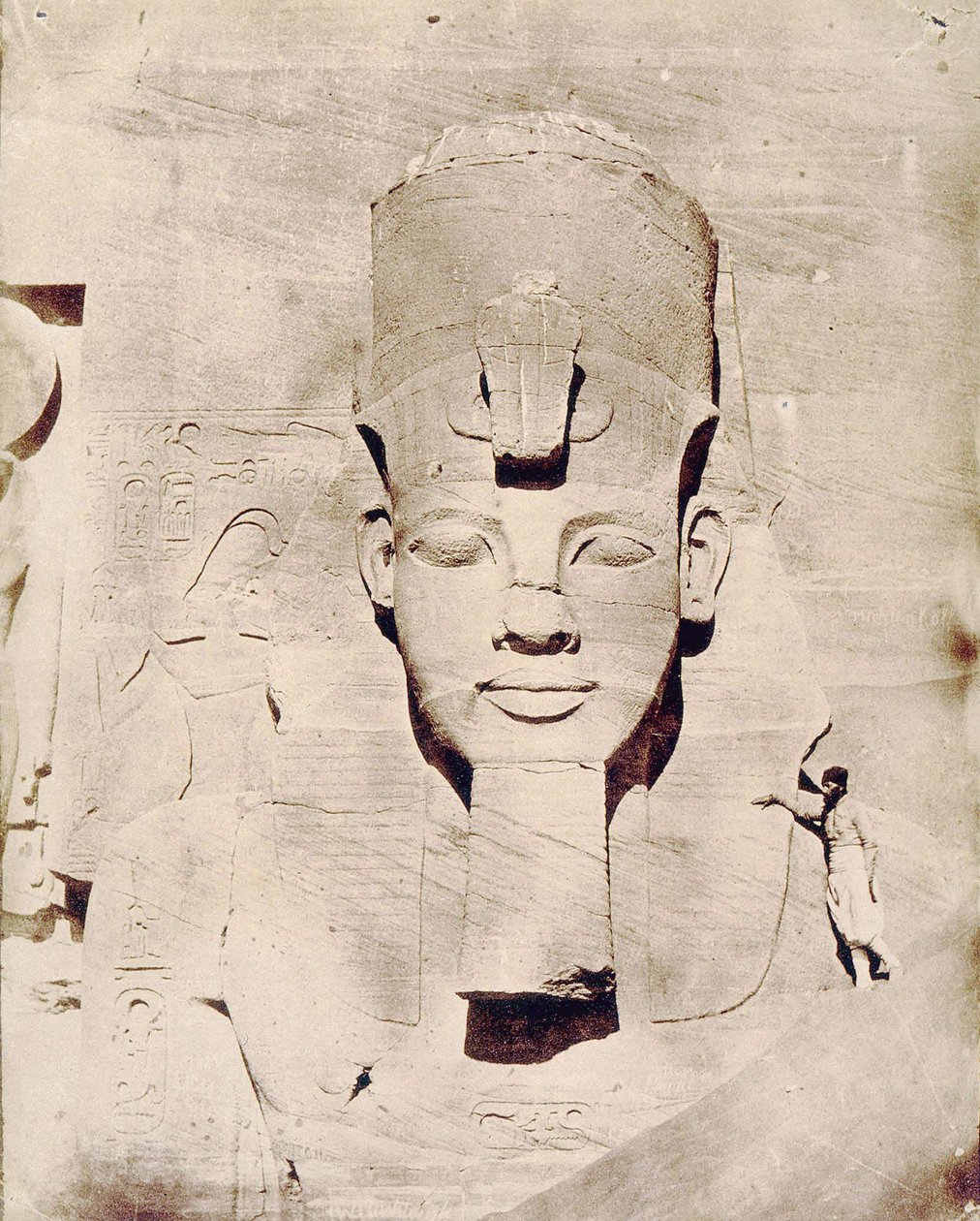 Reis til Egypt med Flaubert, foto av Maxime Du Camp. Colossus of Abu Simbel (Abu Simbel). av Maxime Du Camp