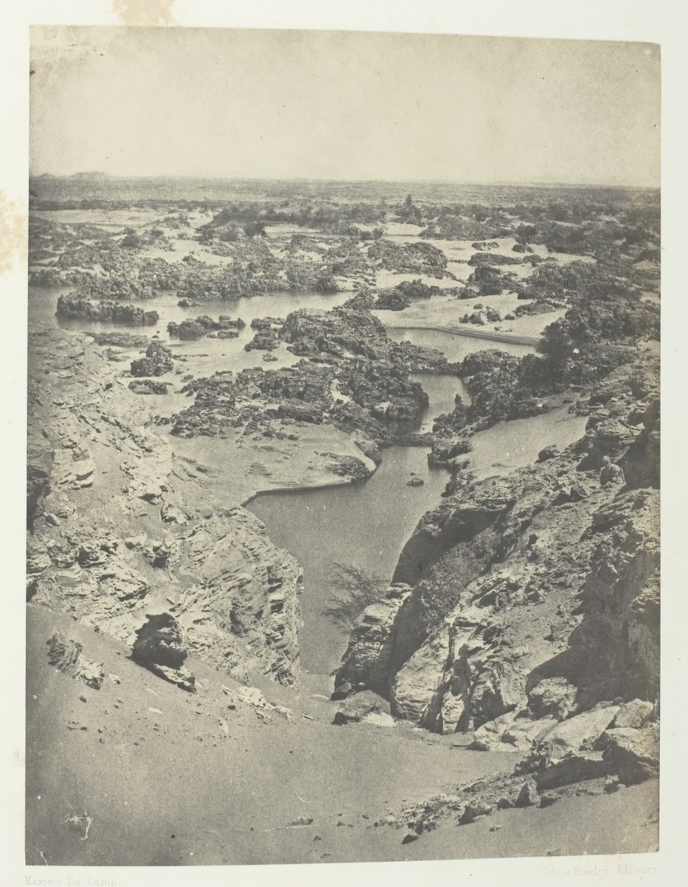 Cavalier View of the Second Cataract, Nubia, 184951, trykt 1852. av Maxime Du Camp