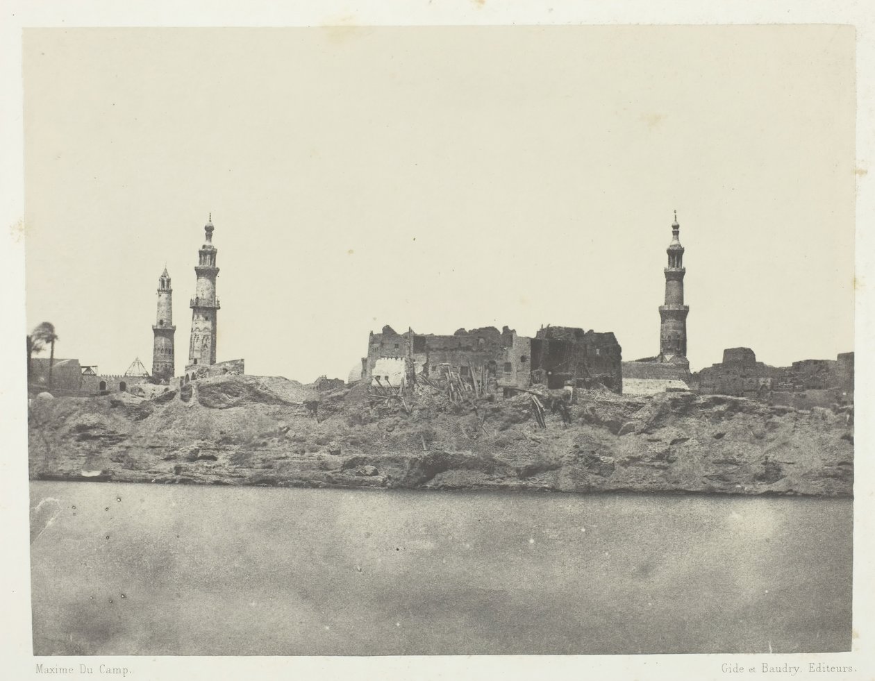 General View, Girgeh, Øvre Egypt, 184951, trykt 1852. av Maxime Du Camp
