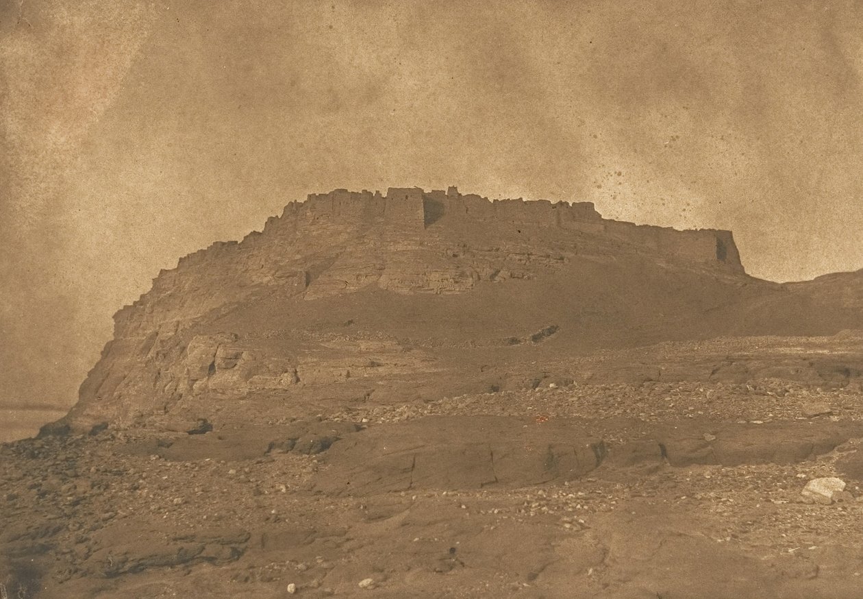 Utsikt over Ibrym festning, 31. mars 1850. av Maxime Du Camp