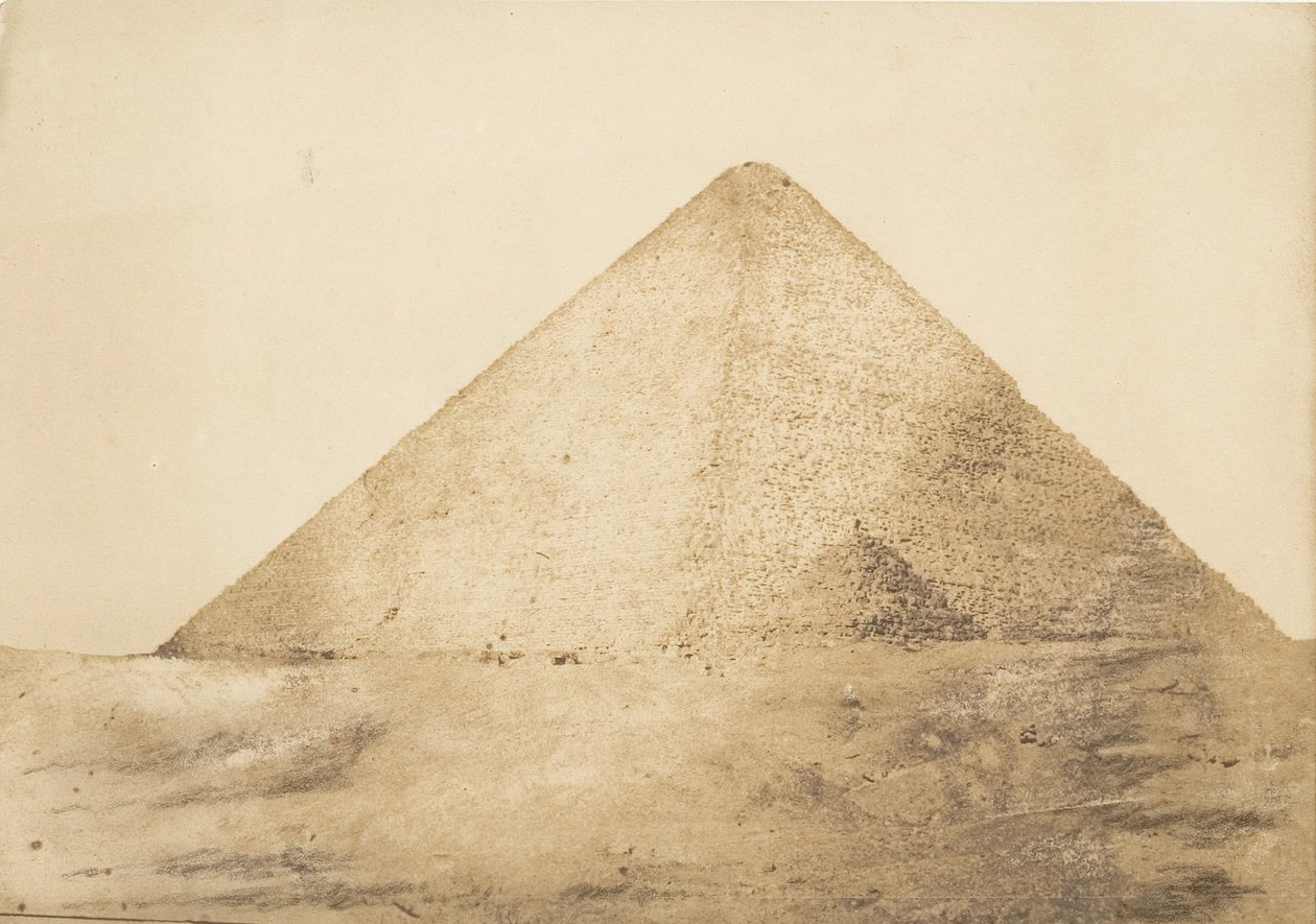 Utsikt over den store Cheops-pyramiden tatt fra SE-vinkelen, desember 1849. av Maxime Du Camp
