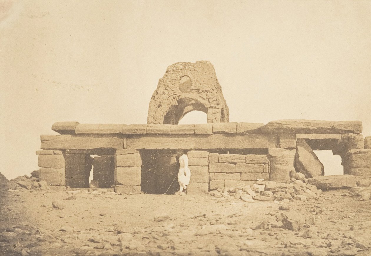 Utsikt over Amada-tempelet - Ødelagt kuppel av en koptisk kirke, 2. april 1850. av Maxime Du Camp