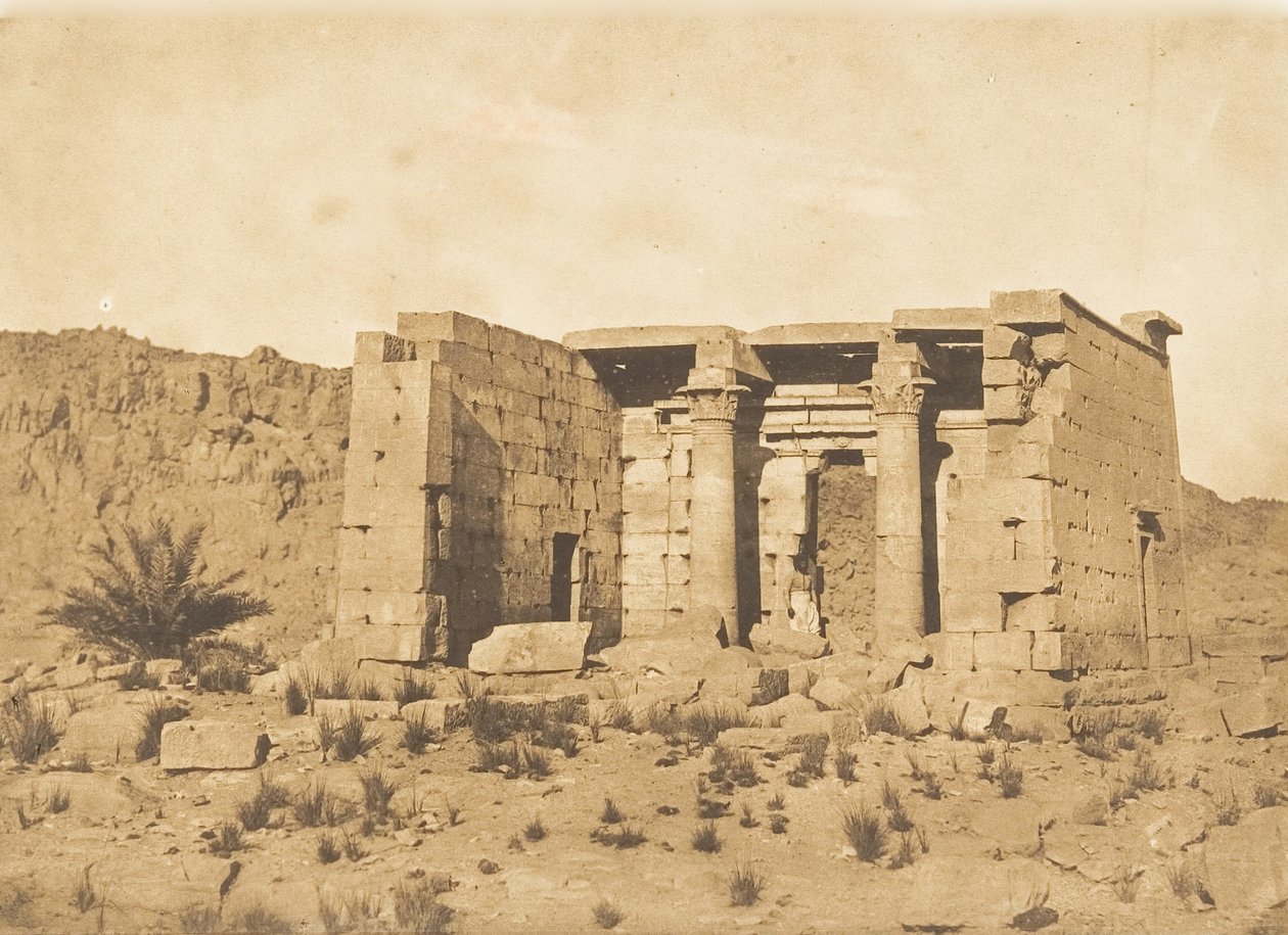 Utsikt over tempelet til Tafah Taphis, 9. april 1850. av Maxime Du Camp