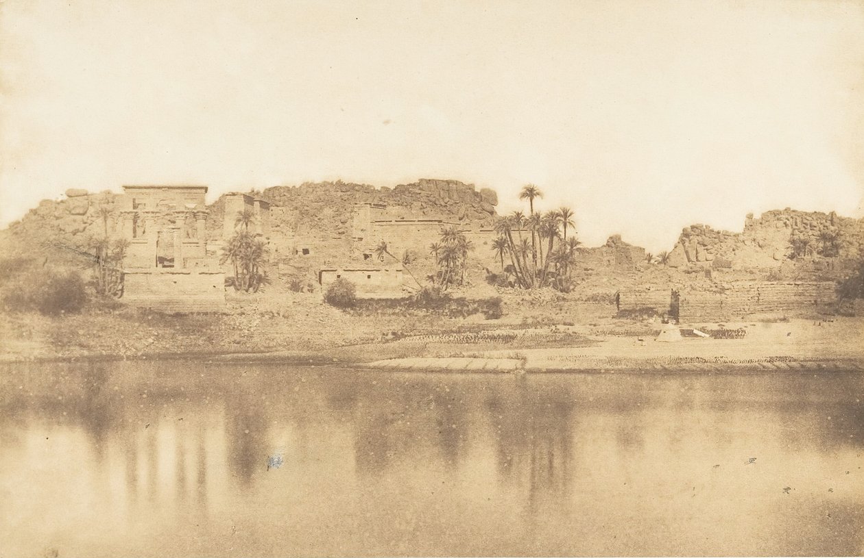 Generell utsikt over øya Philae, tatt fra øst, 1849-50. av Maxime Du Camp