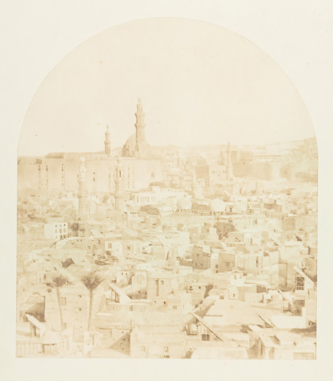 Generell utsikt over Kairo, tatt fra Tegloun-moskeen, desember 1849-januar 1850. av Maxime Du Camp