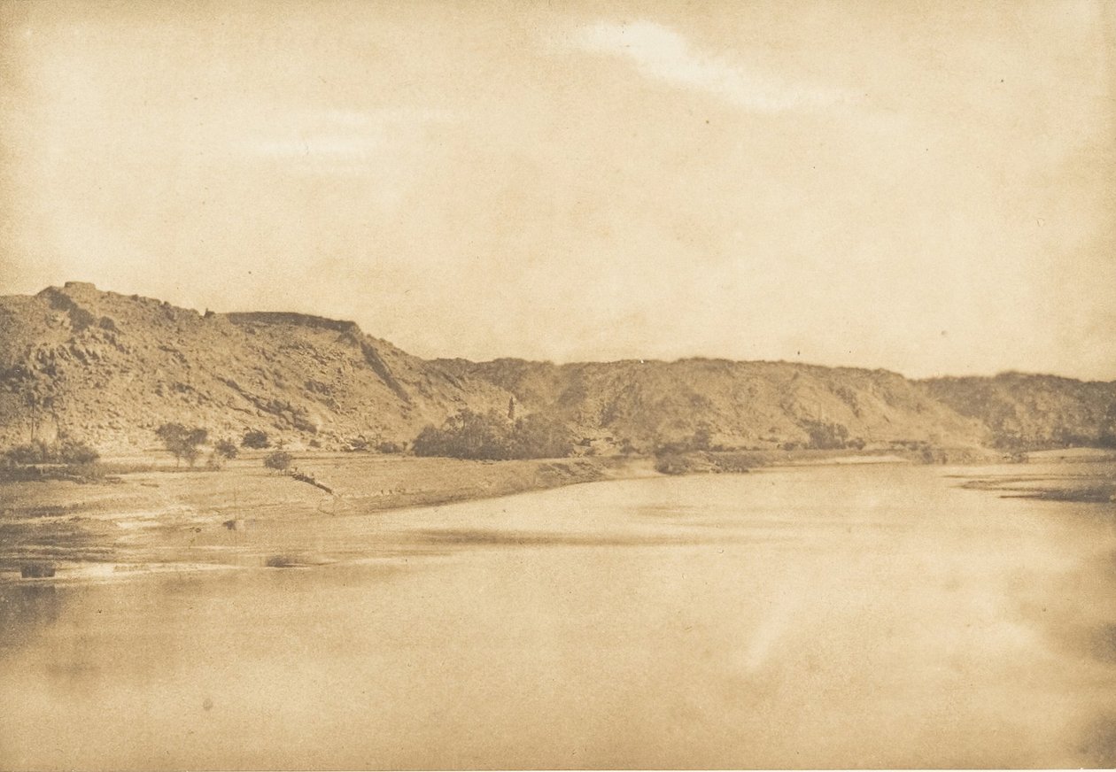 Utsikten tatt sørøst for Philae - landsbyen El-Bâb, 1849-50. av Maxime Du Camp