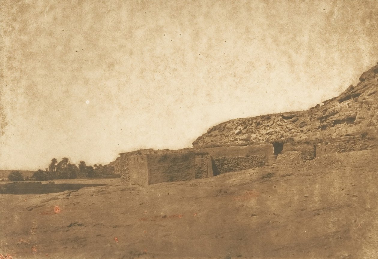 Utsikten tatt ved landsbyen Abou-hor Krefttropen, april 1850. av Maxime Du Camp