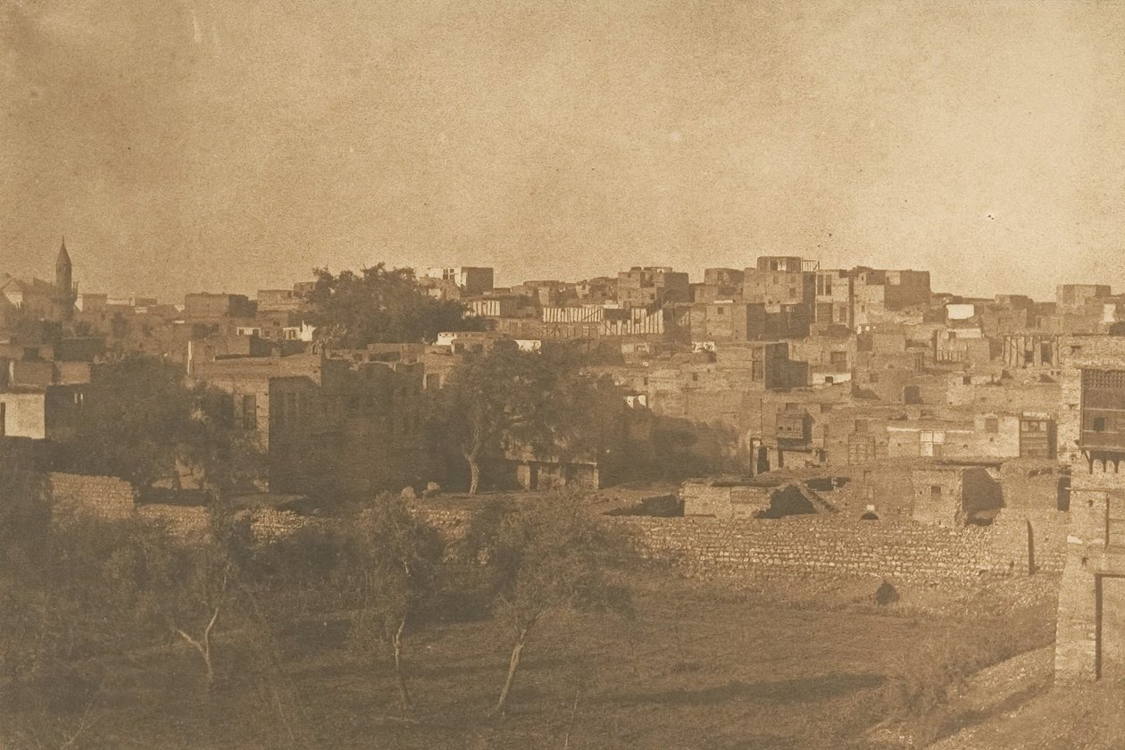 Utsikt fra Franc-kvartalet i Kairo, desember 1849-januar 1850. av Maxime Du Camp