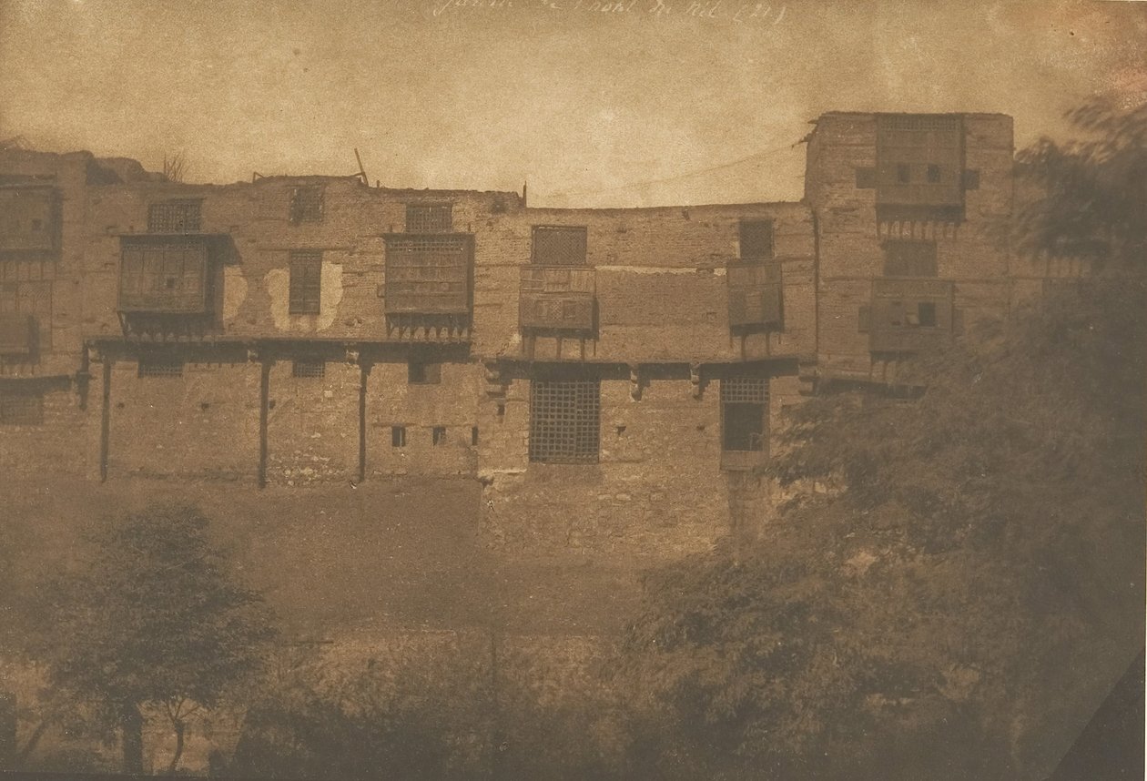 Utsikt tatt fra en Jardin du Quartier Franc, i Kairo, desember 1849-januar 1850. av Maxime Du Camp