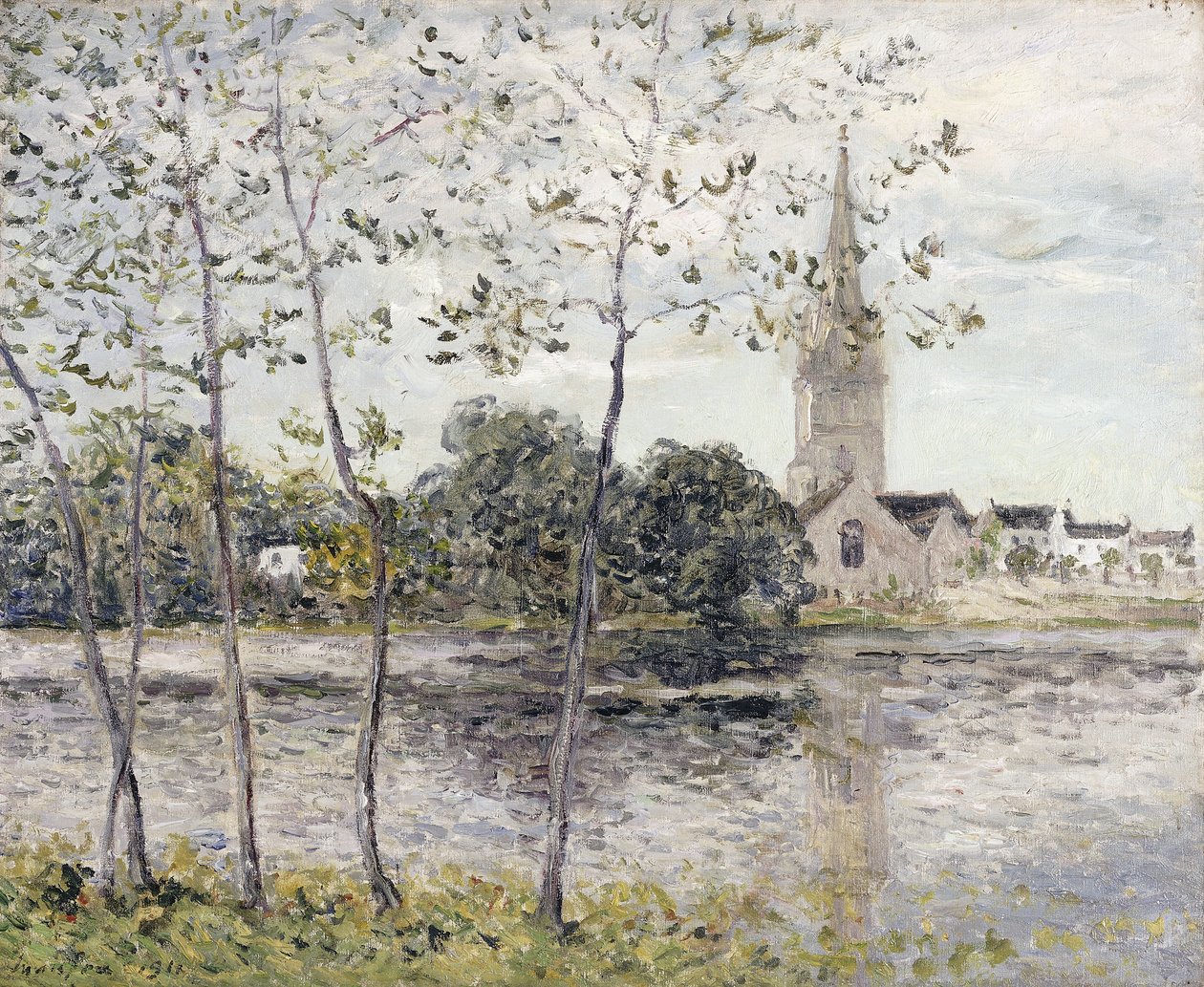 Ved dammen ved Rosporden, Finistere; Ved kanten av dammen ved Rosporden, Finistere, 1911 av Maxime Emile Louis Maufra