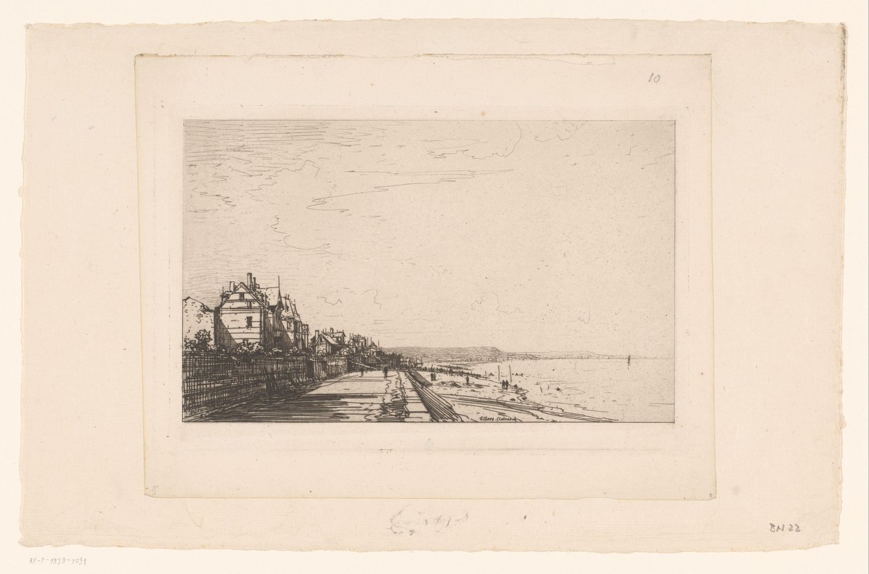 Utsikt over Villers Villers (Calvados) (tittel på objekt) av Maxime François Antoine Lalanne