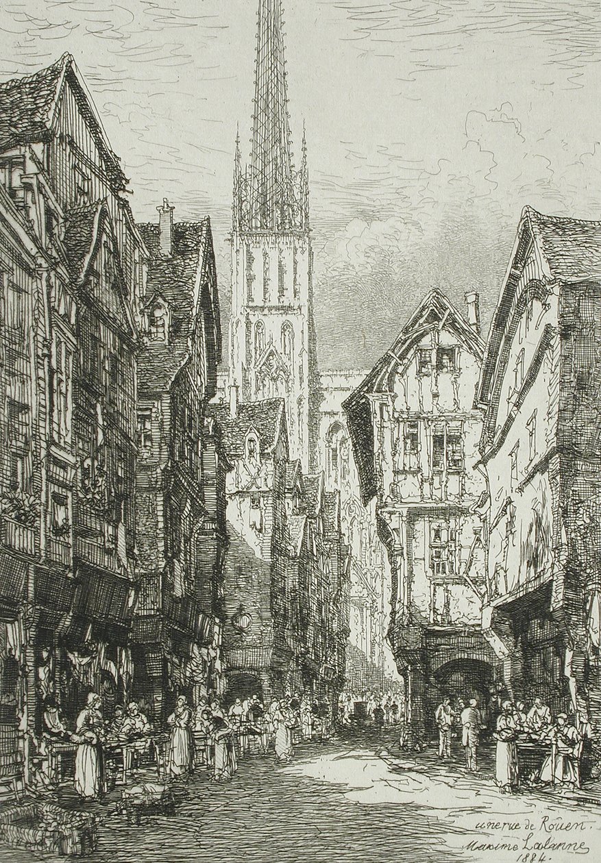 En gate i Rouen av Maxime Lalanne