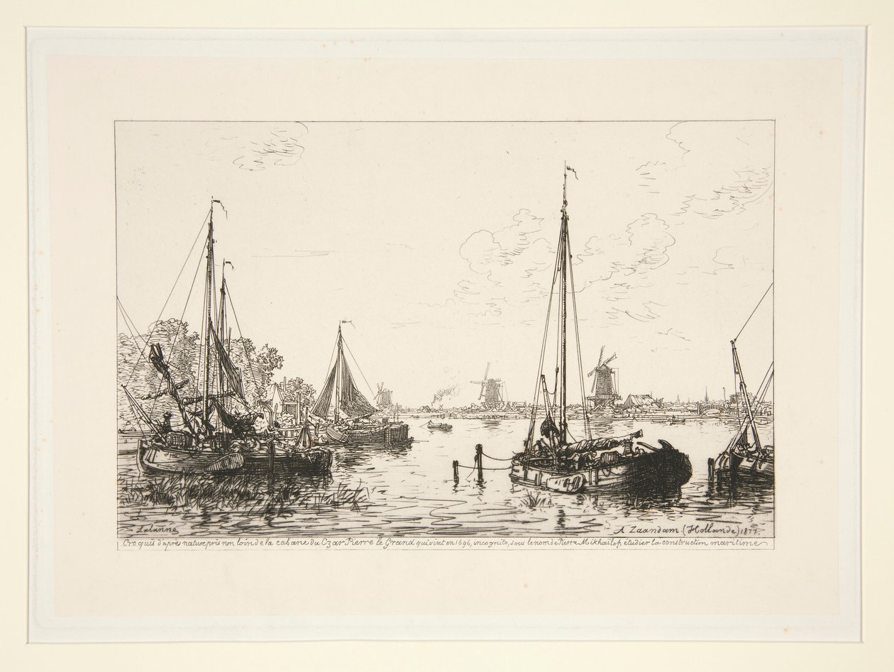 A Zaandam, Hollande (ved Zaandam, Holland) av Maxime Lalanne