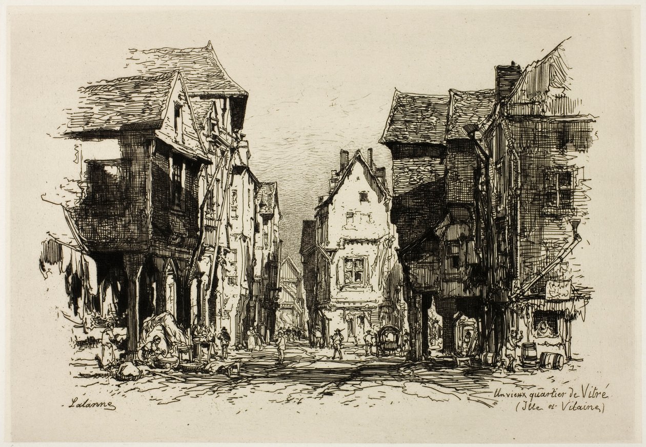 En gammel bydel i Vitre, Ille-et-Vilaine av Maxime Lalanne