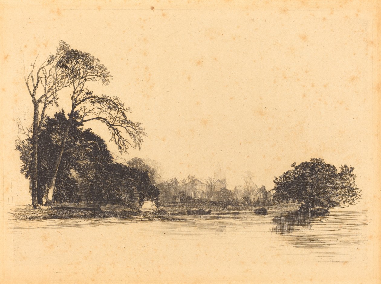 Banks of the Tamise av Maxime Lalanne