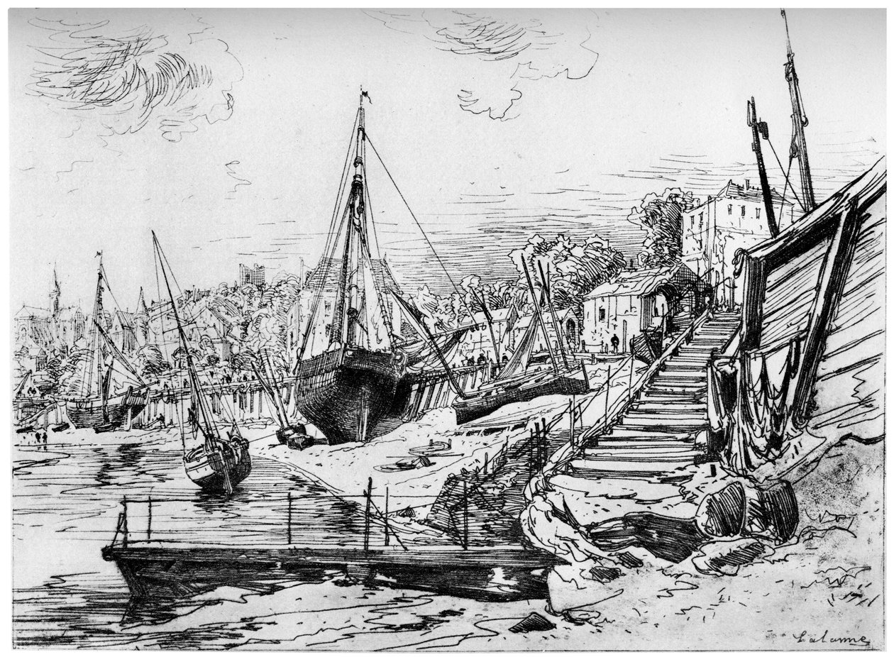 Concarneau, c1850-1895 1924 av Maxime Lalanne