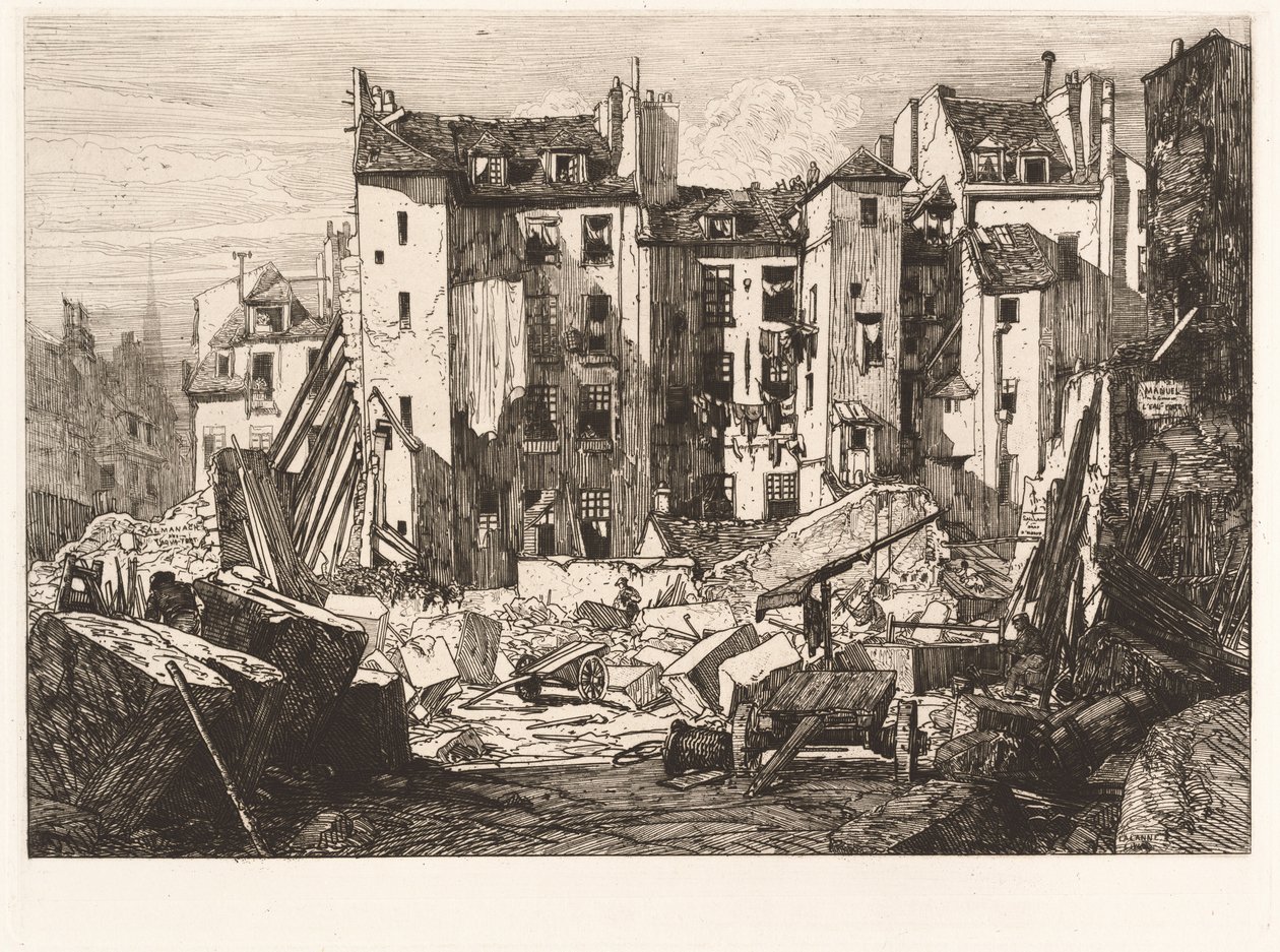 Riving for åpningen av rue des Ecoles av Maxime Lalanne