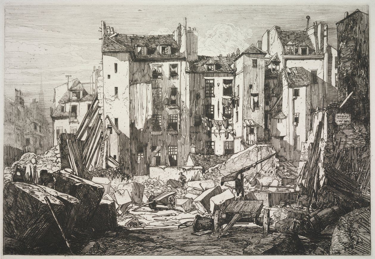 Riving for åpningen av Rue des Écoles av Maxime Lalanne