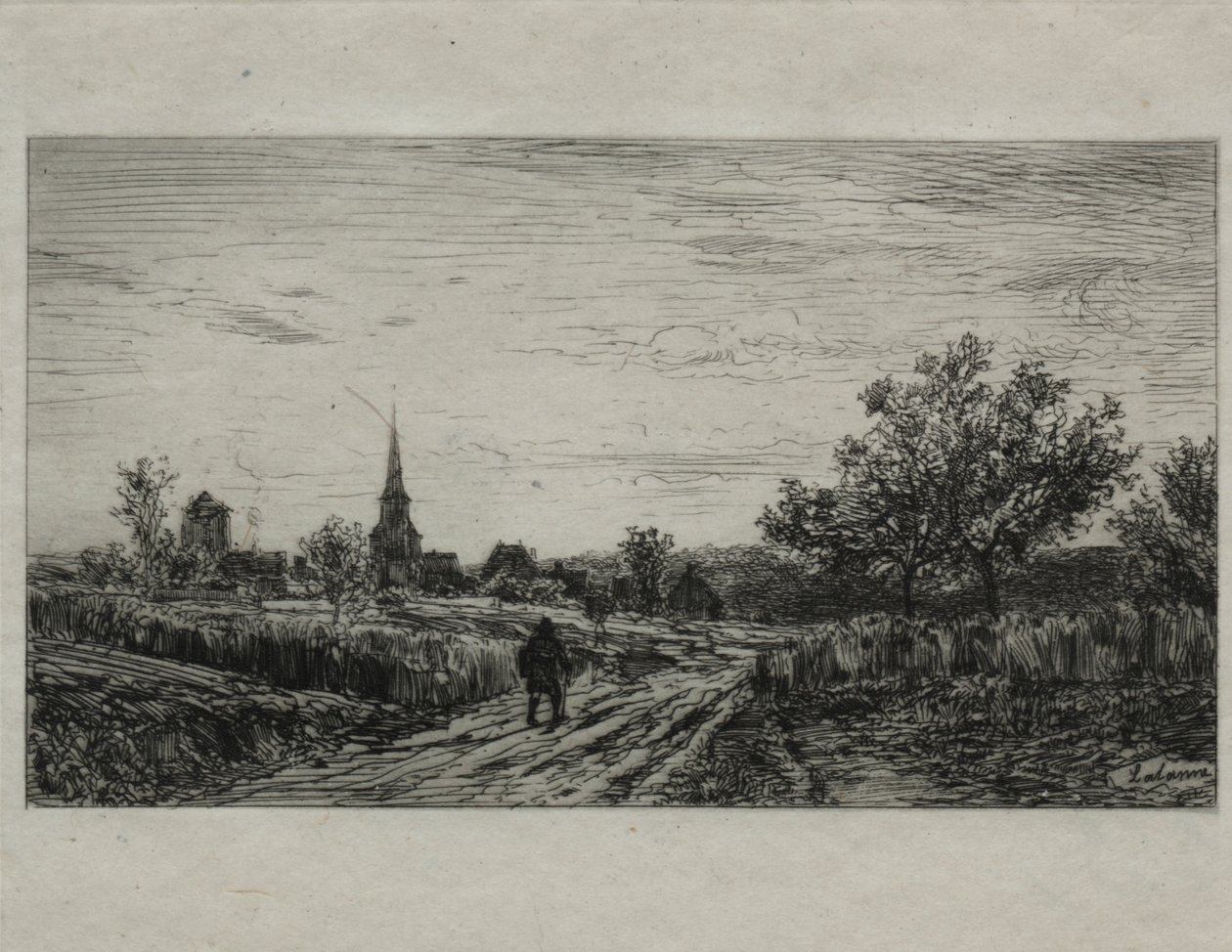 Landskap, Kveld (Returning Home) av Maxime Lalanne