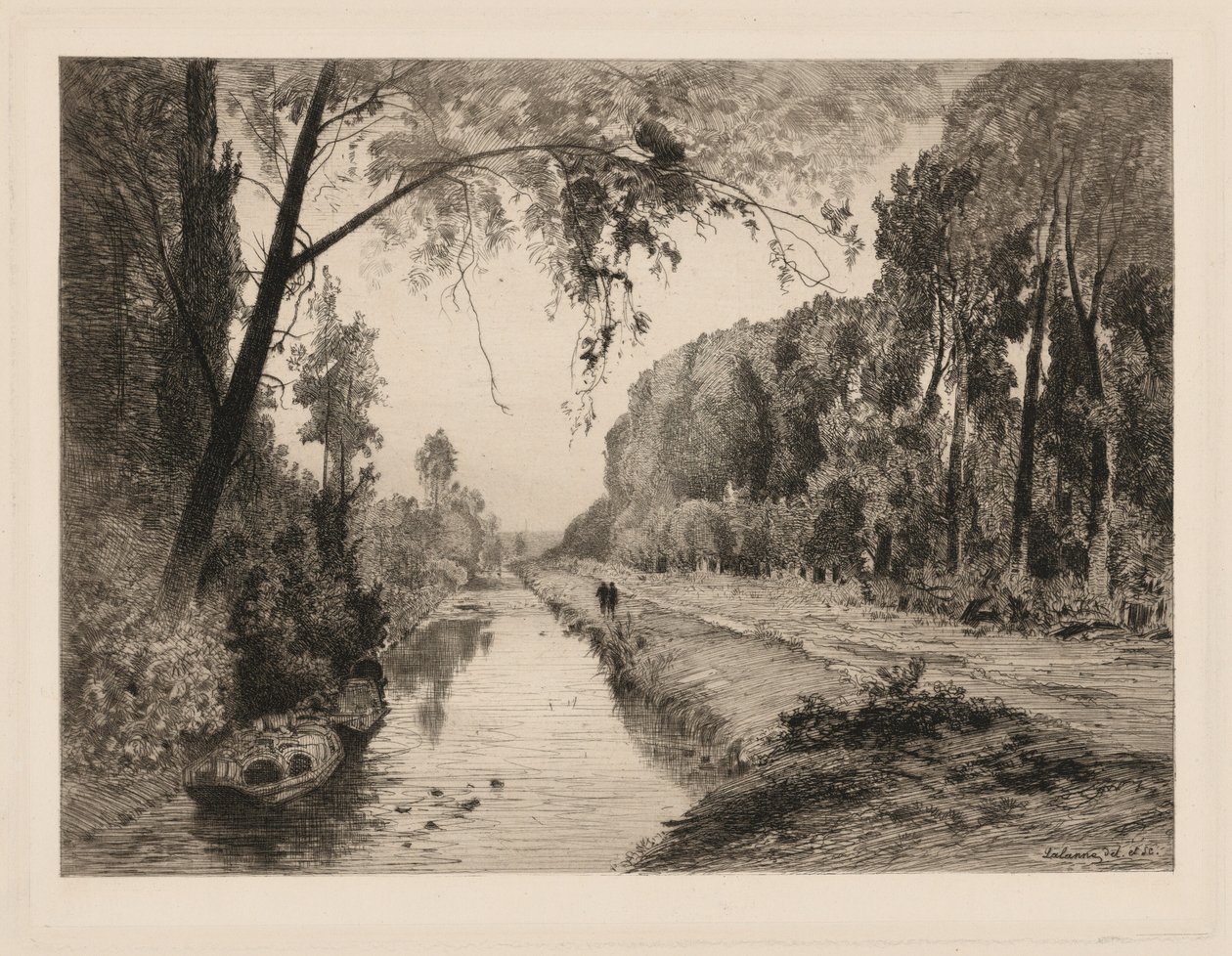 Kanalen ved Pont-Saint-Maxence av Maxime Lalanne