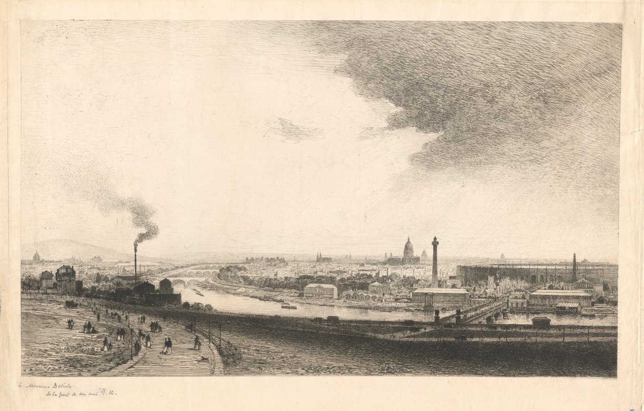 Paris i 1867: utsikt fra Trocadéro av Maxime Lalanne