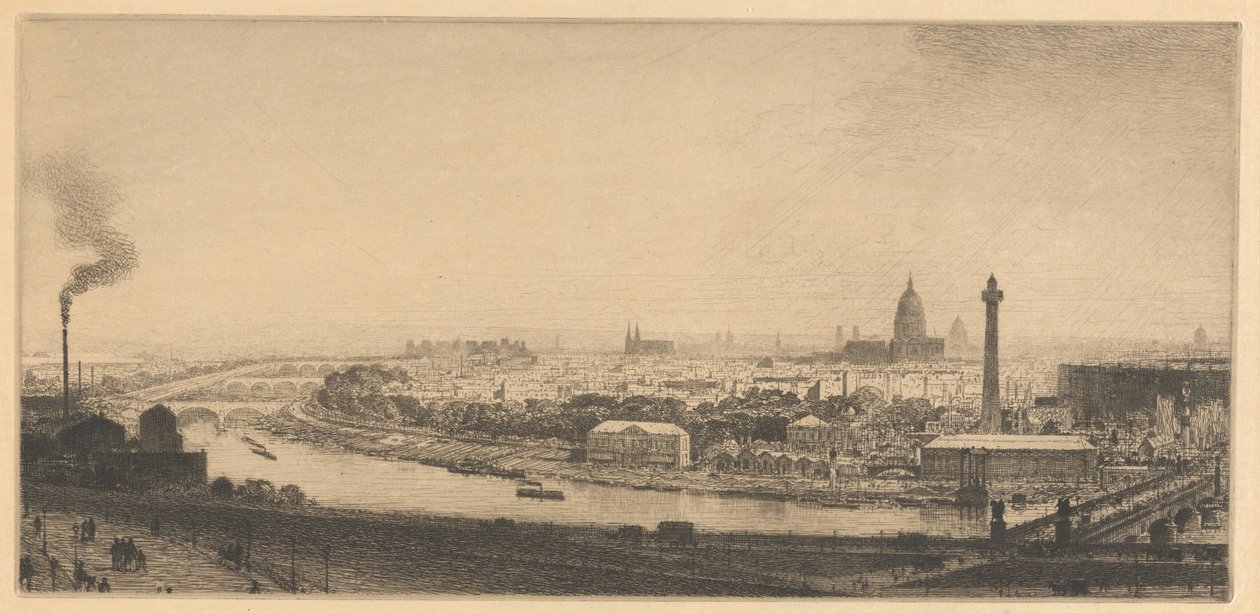 Paris i 1867: utsikt fra Trocadéro av Maxime Lalanne