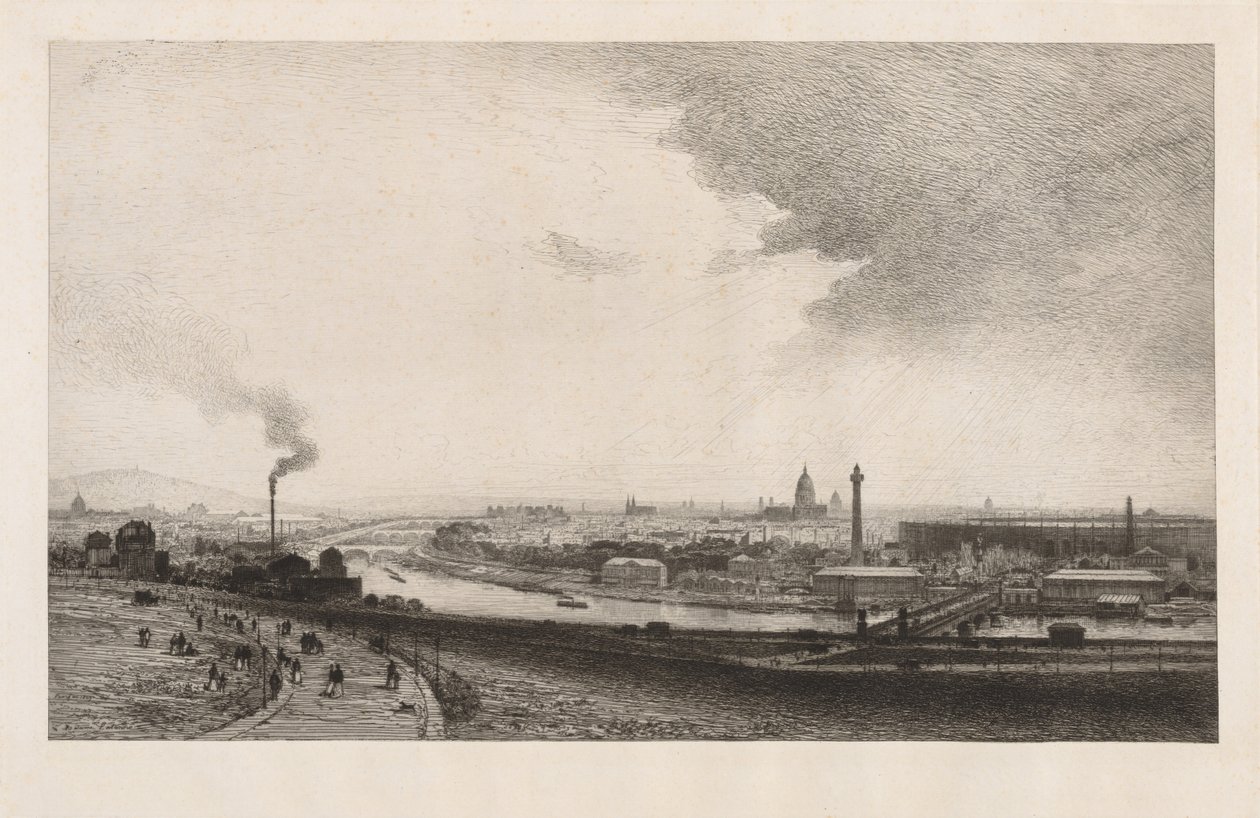 Paris i 1867, Utsikt fra Trocadero, 1867. av Maxime Lalanne