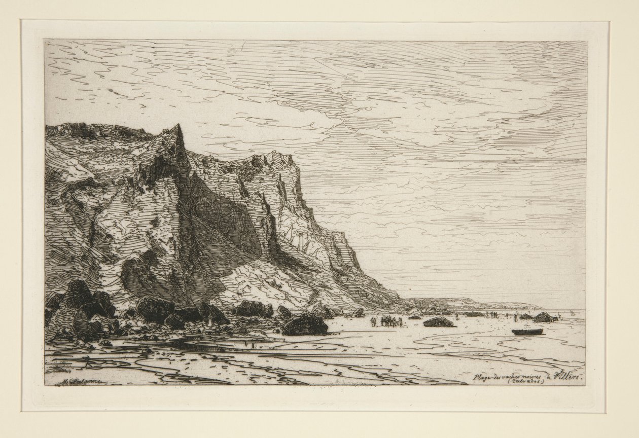 Stranden til de svarte kuene? Villers (Calvados) (Beach of Black Cows at Villers [Cavaldos]) av Maxime Lalanne