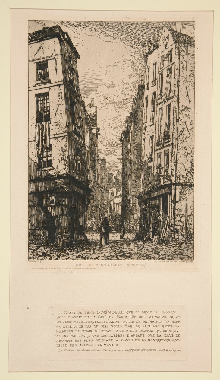 Rue des Marmousets (Gamle Paris) av Maxime Lalanne