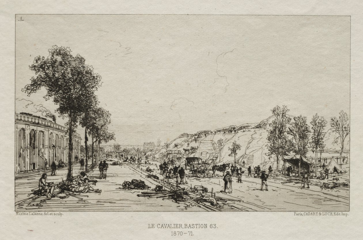 Kunstneriske minner fra beleiringen av Paris: Le Cavalie (Bastion 63) av Maxime Lalanne